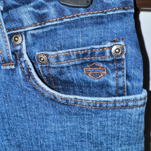 Harley-Davidson Ladies Classic Blue Denim Bootcut Jeans Size 10 - Picture 5 of 9